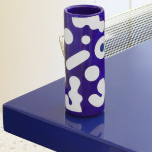 Blue Dark Blobs Tube Vase