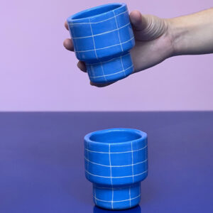 Blue Grid Mug